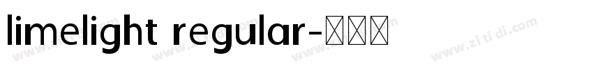limelight regular字体转换